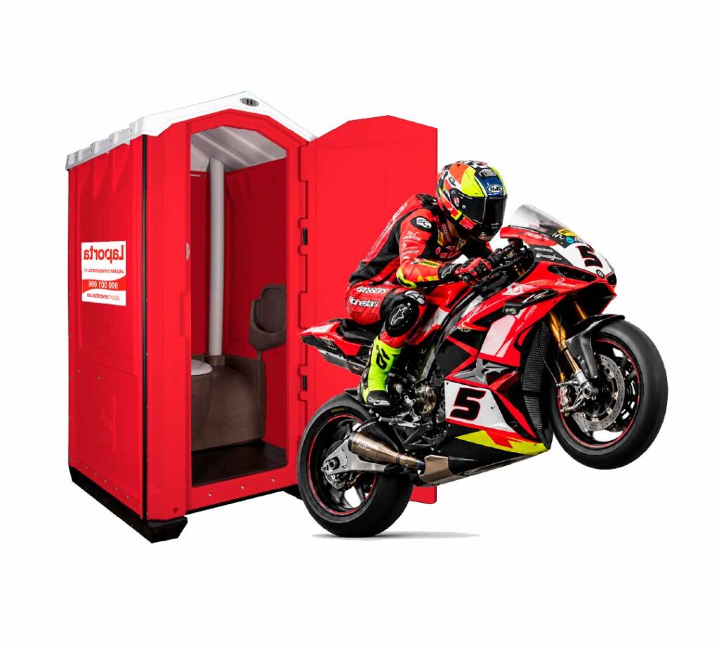 Baño rojo de Laporta Eventos en el Circuito de Jerez-Ángel Nieto